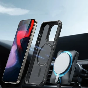Силіконовий чохол з MagSafe ESR Air Armor HaloLock Frosted Black для iPhone 15 Pro - Фото 9