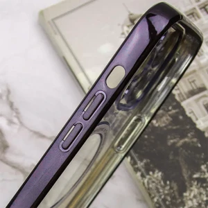 Чехол с MagSafe для iPhone 14 Pro с защитой камеры | iLoungeMax Stylish Case Dark Purple - Фото 5