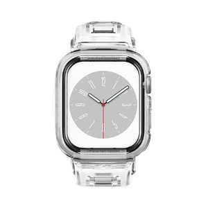 Силіконовий чохол-ремінець Spigen Liquid Crystal Pro Clear для Apple Watch 45mm - Фото 2