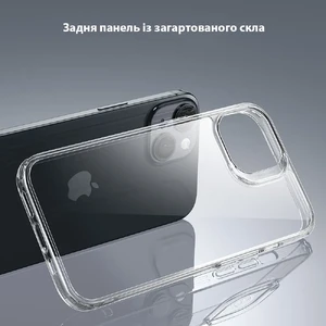 Скляний чохол ESR Ice Shield Series 9H Tempered Glass Back Cover Clear для iPhone 15 Plus - Фото 2