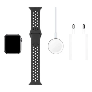Смарт-часы Apple Watch Nike+ Series 5 44mm Space Gray Aluminum Case Sport Band (MX3W2) - Фото 6