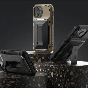 Противоударный чехол-кошелек VRS Design Damda Glide Hybrid Groove Black для iPhone 15 - Фото 2
