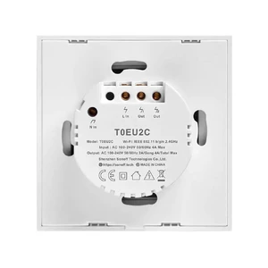 Умный сенсорный выключатель HomeKit Sonoff TX T0EU2C (2 канала) - Фото 2