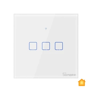 Розумний сенсорний вимикач HomeKit Sonoff TX T0EU3C (3 канали)  - Фото 1
