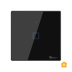Черный умный выключатель HomeKit Sonoff TX T3EU1C (1 канал)  - Фото 1