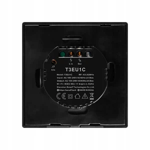 Черный умный выключатель HomeKit Sonoff TX T3EU1C (1 канал) - Фото 2