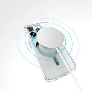 Прозрачный чехол с MagSafe Speck Presidio Perfect-Clear Clear/Chrome для iPhone 15 Pro Max - Фото 5