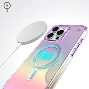 Прозрачный фиолетовый чехол Speck Presidio Lux MagSafe для iPhone 16 Pro Max - Фото 3