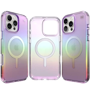 Прозрачный фиолетовый чехол Speck Presidio Lux MagSafe для iPhone 16 Pro Max - Фото 12