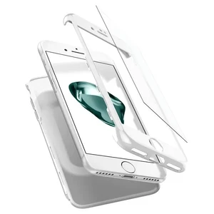 Чехол с защитным стеклом Spigen Thin Fit 360 White для iPhone SE 3 | SE 2 | 8 | 7 - Фото 7