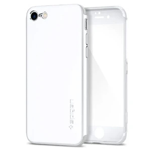 Чехол с защитным стеклом Spigen Thin Fit 360 White для iPhone SE 3 | SE 2 | 8 | 7 - Фото 2