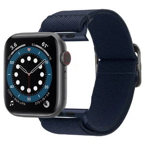 Нейлоновий ремінець Spigen Band Lite Fit Navy для Apple Watch Series 6 | 5 | 4 | SE (44mm) - Фото 5