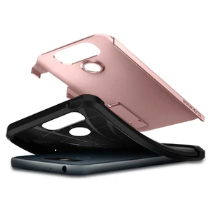 Противоударный чехол Spigen Tough Armor Rose Gold для LG G6 - Фото 7