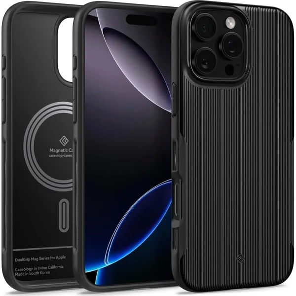 Чорний чохол Spigen Caseology Dual Grip Mag для iPhone 16 Pro MagSafe у Вінниці