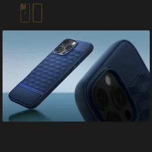 Синий чехол MagSafe Spigen Caseology Parallax для iPhone 16 Pro - Фото 9