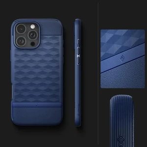 Синий чехол MagSafe Spigen Caseology Parallax для iPhone 16 Pro - Фото 13