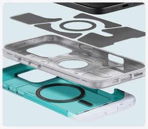 Голубой чехол Spigen Classic C1 Mag MagSafe для iPhone 16 Pro Max - Фото 11