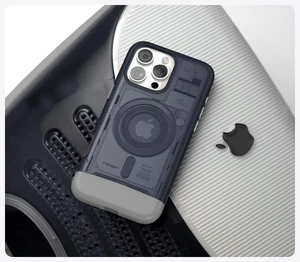 Сірий чохол MagSafe Spigen Classic C1 для iPhone 16 Pro Max - Фото 10