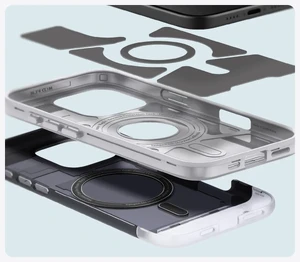 Сірий чохол MagSafe Spigen Classic C1 для iPhone 16 Pro Max - Фото 11