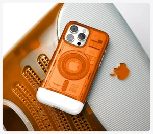 Оранжевый чехол MagSafe Spigen Classic C1 для iPhone 16 Pro Max - Фото 10