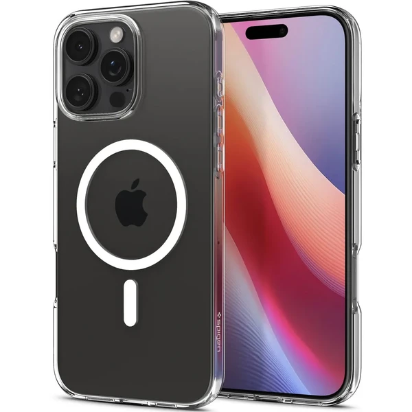 Прозорий білий чохол Spigen Crystal Flex Mag для iPhone 16 Pro у Вінниці