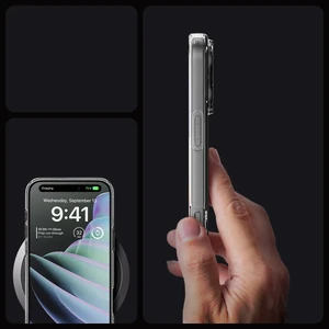 Прозрачный белый чехол Spigen Crystal Flex Mag для iPhone 16 Pro - Фото 12