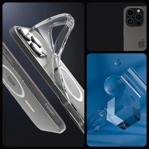Прозрачный белый чехол Spigen Crystal Flex Mag для iPhone 16 Pro Max - Фото 9