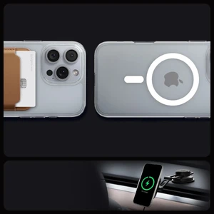 Прозрачный белый чехол Spigen Crystal Flex Mag для iPhone 16 Pro Max - Фото 11