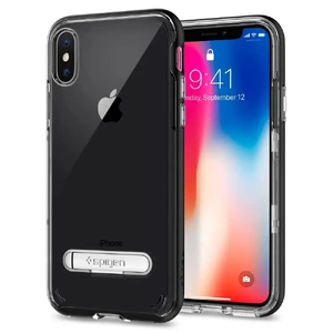 Чохол Spigen Crystal Hybrid Black для iPhone X | XS 057CS22147 - Фото 1