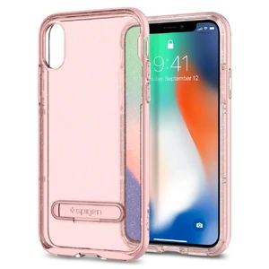 Чохол-накладка Spigen Crystal Hybrid Glitter Rose Quartz для iPhone X | XS - Фото 3