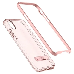 Чохол-накладка Spigen Crystal Hybrid Glitter Rose Quartz для iPhone X | XS - Фото 4