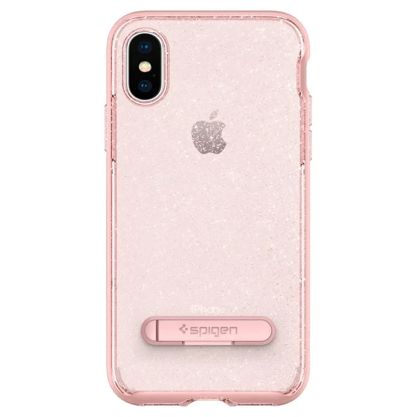 Чехол-накладка Spigen Crystal Hybrid Glitter Rose Quartz для iPhone X | XS