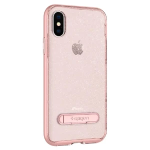 Чохол-накладка Spigen Crystal Hybrid Glitter Rose Quartz для iPhone X | XS - Фото 9