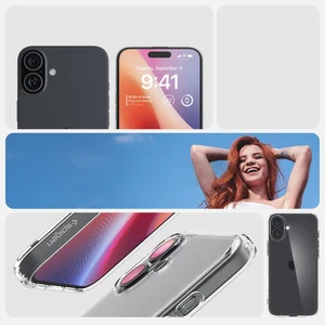 Прозорий чохол Spigen Crystal Hybrid для iPhone 16 - Фото 9