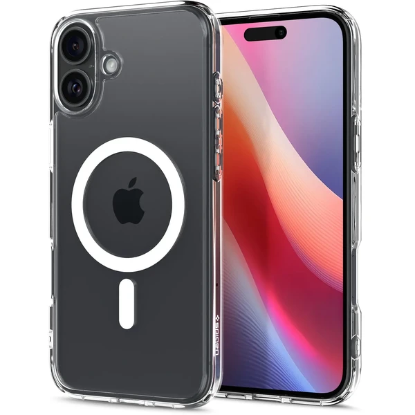 Прозорий білий чохол Spigen Crystal Hybrid Mag для iPhone 16 у Вінниці