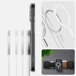 Прозорий білий чохол Spigen Crystal Hybrid Mag для iPhone 16 - Фото 11