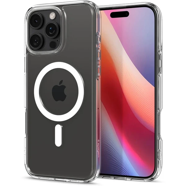 Прозорий білий чохол Spigen Crystal Hybrid Mag для iPhone 16 Pro у Вінниці