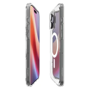 Прозорий білий чохол Spigen Crystal Hybrid Mag для iPhone 16 Pro - Фото 5