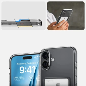 Прозорий чохол зі слотом для карт Spigen Crystal Slot для iPhone 16 - Фото 11