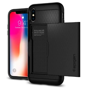 Чохол Spigen Crystal Wallet Black для iPhone X | XS - Фото 2