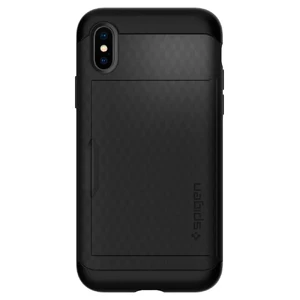 Чохол Spigen Crystal Wallet Black для iPhone X | XS 057CS22151 - Фото 1