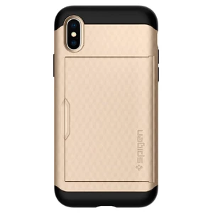 Чохол Spigen Crystal Wallet Champagne Gold для iPhone X | XS 057CS22153 - Фото 1
