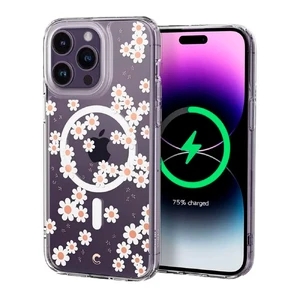 Прозрачный чехол Spigen Cyrill Cecile Mag MagSafe White Daisy для iPhone 14 Pro - Фото 3