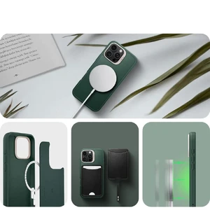 Зелений шкіряний чохол Spigen Cyrill Kajuk Mag для iPhone 16 Pro Max - Фото 12
