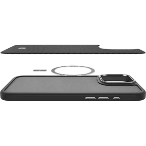 Чорно-срібний чохол Spigen Enzo Aramid Mag MagSafe для iPhone 16 Pro - Фото 7