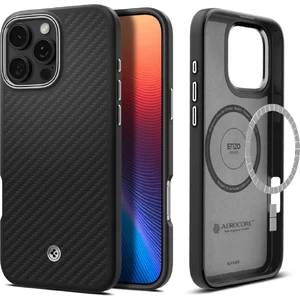 Чорно-срібний чохол Spigen Enzo Aramid Mag MagSafe для iPhone 16 Pro - Фото 10