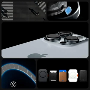 Чорно-срібний чохол Spigen Enzo Aramid Mag MagSafe для iPhone 16 Pro - Фото 13
