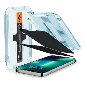 Захисне скло-антишпигун Spigen EZ FIT GLAS.tR Privacy для iPhone 14 | 13 | 13 Pro (2 шт.) - Фото 2