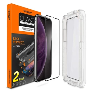 Захисне скло Spigen GLAS.tR EZ FIT Edge to Edge для iPhone 11 Pro Max | XS Max (2 скла + рамка для поклейки)