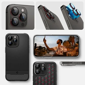 Чорно-червоне скло на камеру Spigen Glas.tR Ez Fit Optik Pro для iPhone 16 Pro Max - Фото 9